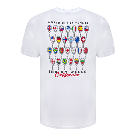Ahead BNP Paribas Open International Rackets T-Shirt in White - Back View