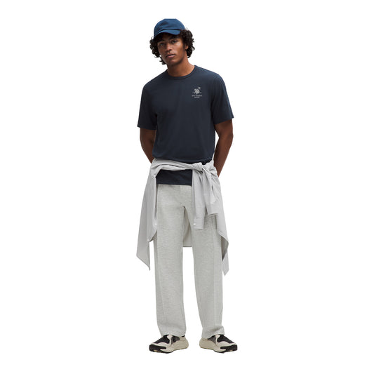 lululemon BNP Paribas Open Organic Cotton T-Shirt in True Navy - Front Full Body