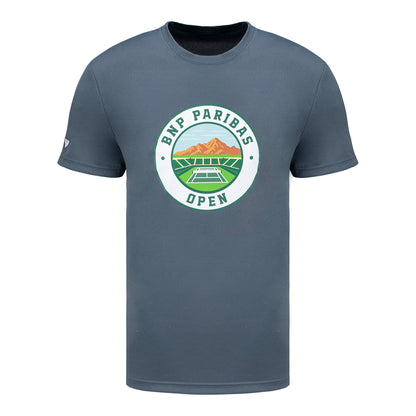 Levelwear BNP Paribas Open Circle Picture T-Shirt in Charcoal - Front View