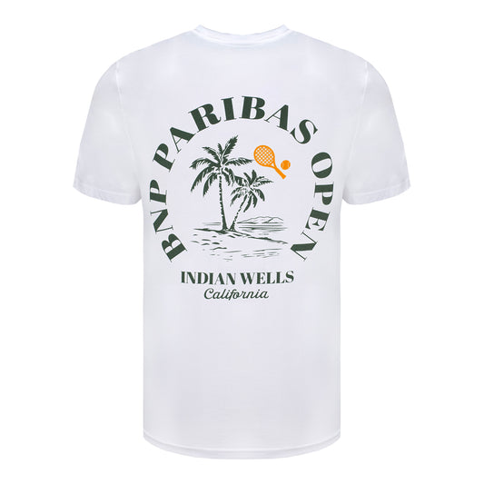 Gear for Sports BNP Paribas Open Palm T-Shirt in White - Back View