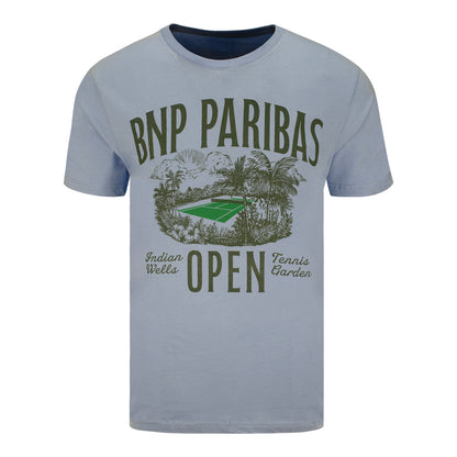 Gear for Sports BNP Paribas Open Palm Tree Stadium T-Shirt in Light Blue - Front View