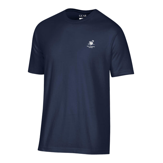 Gear for Sports BNP Paribas Crossed Racket Laurel T-Shirt in Navy - Front View