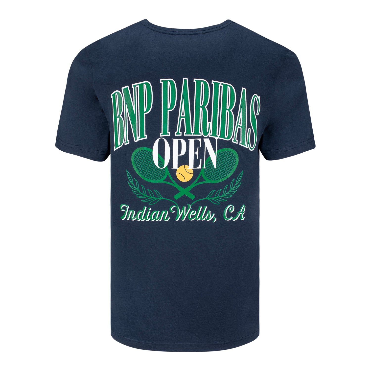 Gear for Sports BNP Paribas Open Crossed Racket Laurel T-Shirt in Navy - Back View