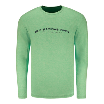 Gear for Sports BNP Paribas Open Event Text Long Sleeve T-Shirt in Portal Teal - Front View