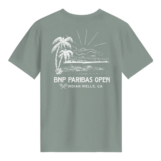 Standard Rec BNP Paribas Open Cactus Sketch T-Shirt in Sage - Back View