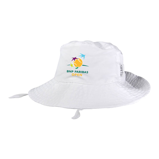 Garb BNP Paribas Open Infant Official Logo Sun Hat in White - Front View