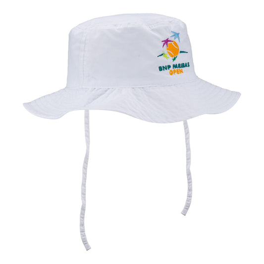 Garb BNP Paribas Open Infant Official Logo Sun Hat in White - Angled Front Right View