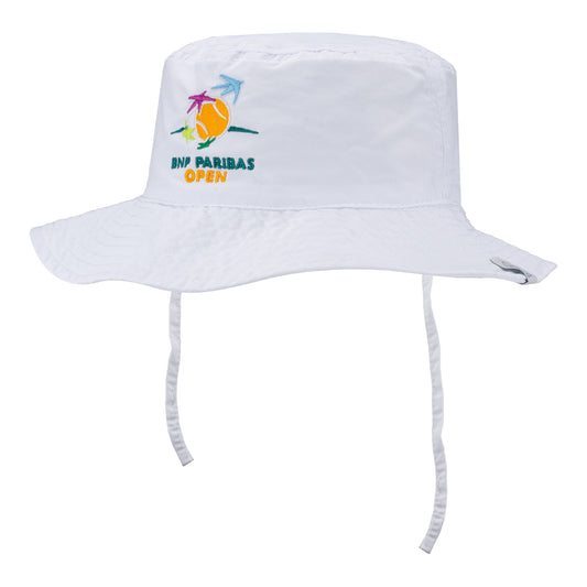 Garb BNP Paribas Open Infant Official Logo Sun Hat in White - Angled Front Left View