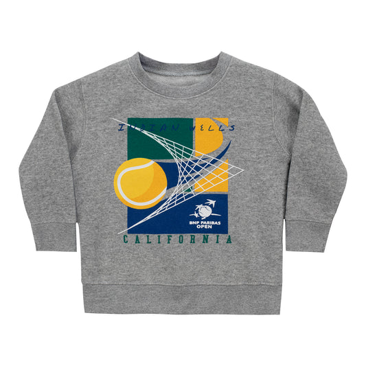 Garb BNP Paribas Open Toddler Crewneck Sweatshirt in Grey - Front View