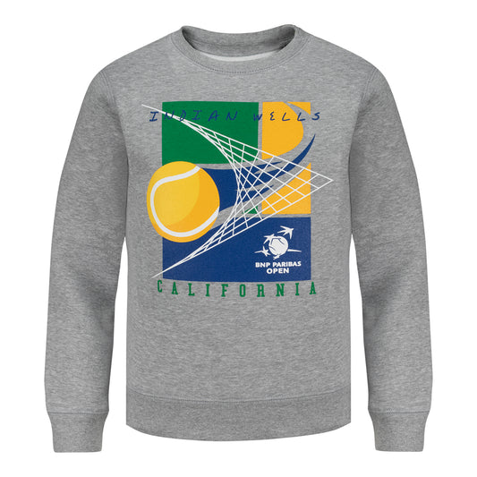 Garb BNP Paribas Open Youth Crewneck Sweatshirt in Grey - Front View