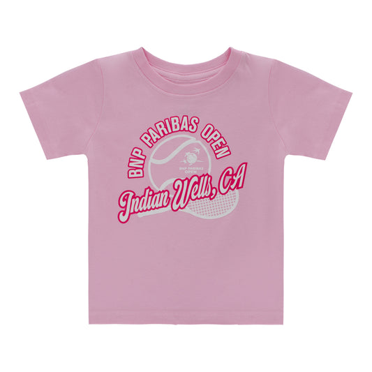 Garb BNP Paribas Open Toddler T-Shirt in Light Pink - Front View
