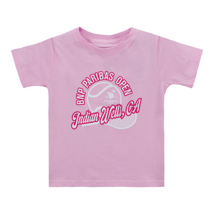 Garb BNP Paribas Open Toddler T-Shirt in Light Pink - Front View