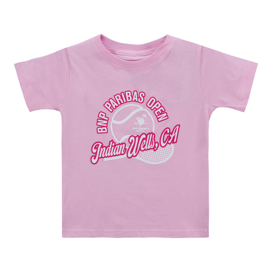 Garb BNP Paribas Open Toddler T-Shirt in Light Pink - Front View