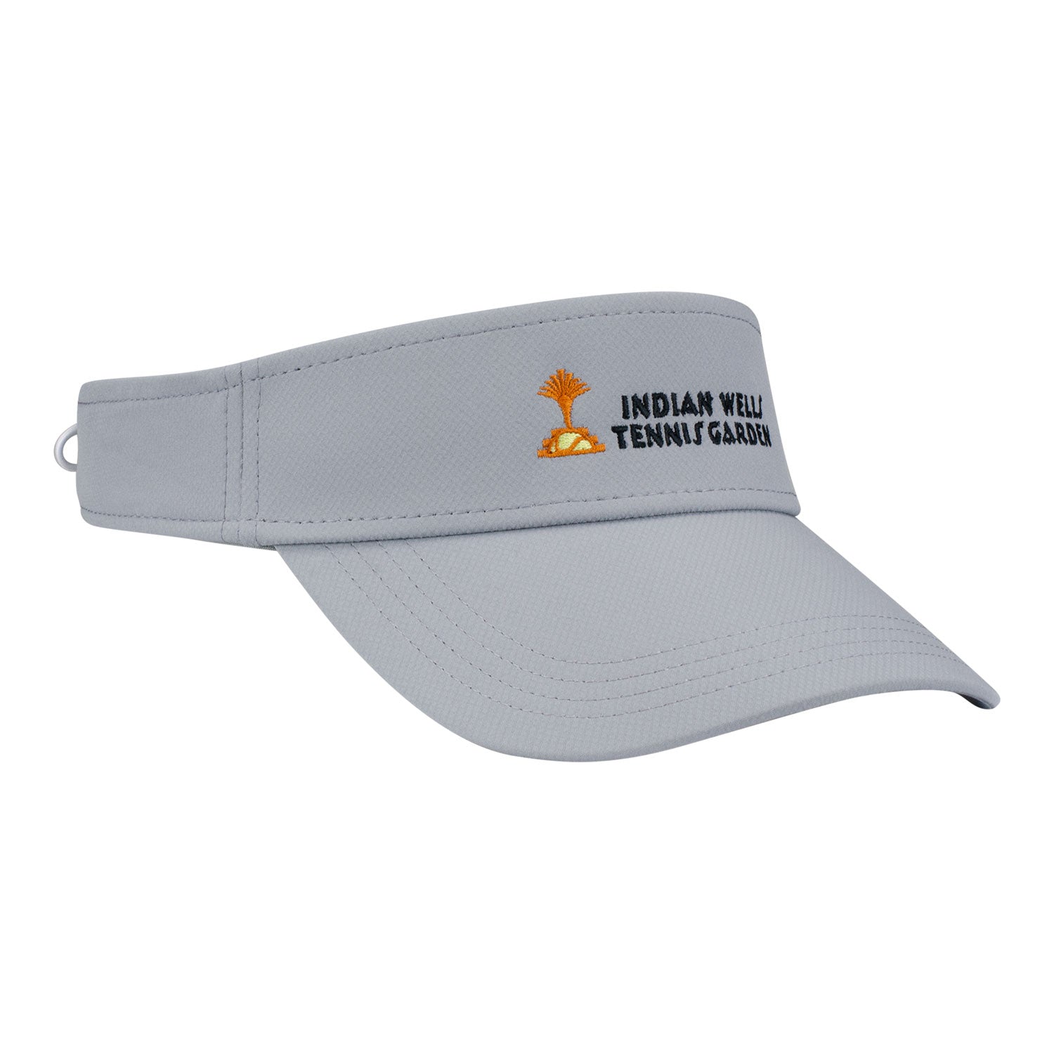 Ahead Indian Wells Tennis Garden Logo Visor in Light Grey - Angled Front Right View