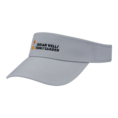 Ahead Indian Wells Tennis Garden Logo Visor in Light Grey - Angled Front Left View