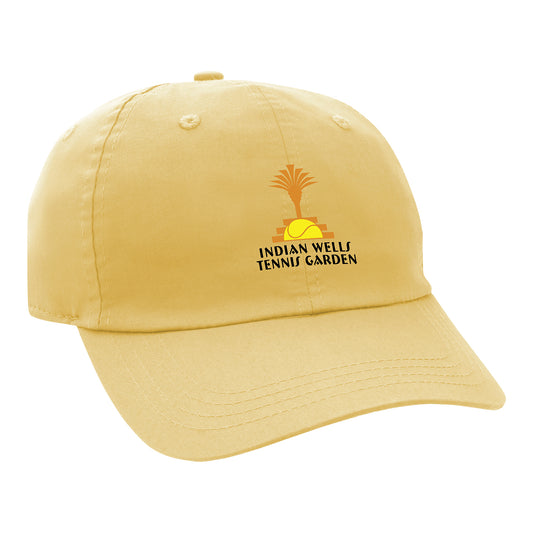 Ahead Indiana Wells Tennis Garden Ladies Logo Hat in Soft Yellow - Front View