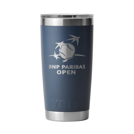 YETI 2026 BNP Paribas Open 20oz Rambler Tumbler in Navy - Front View